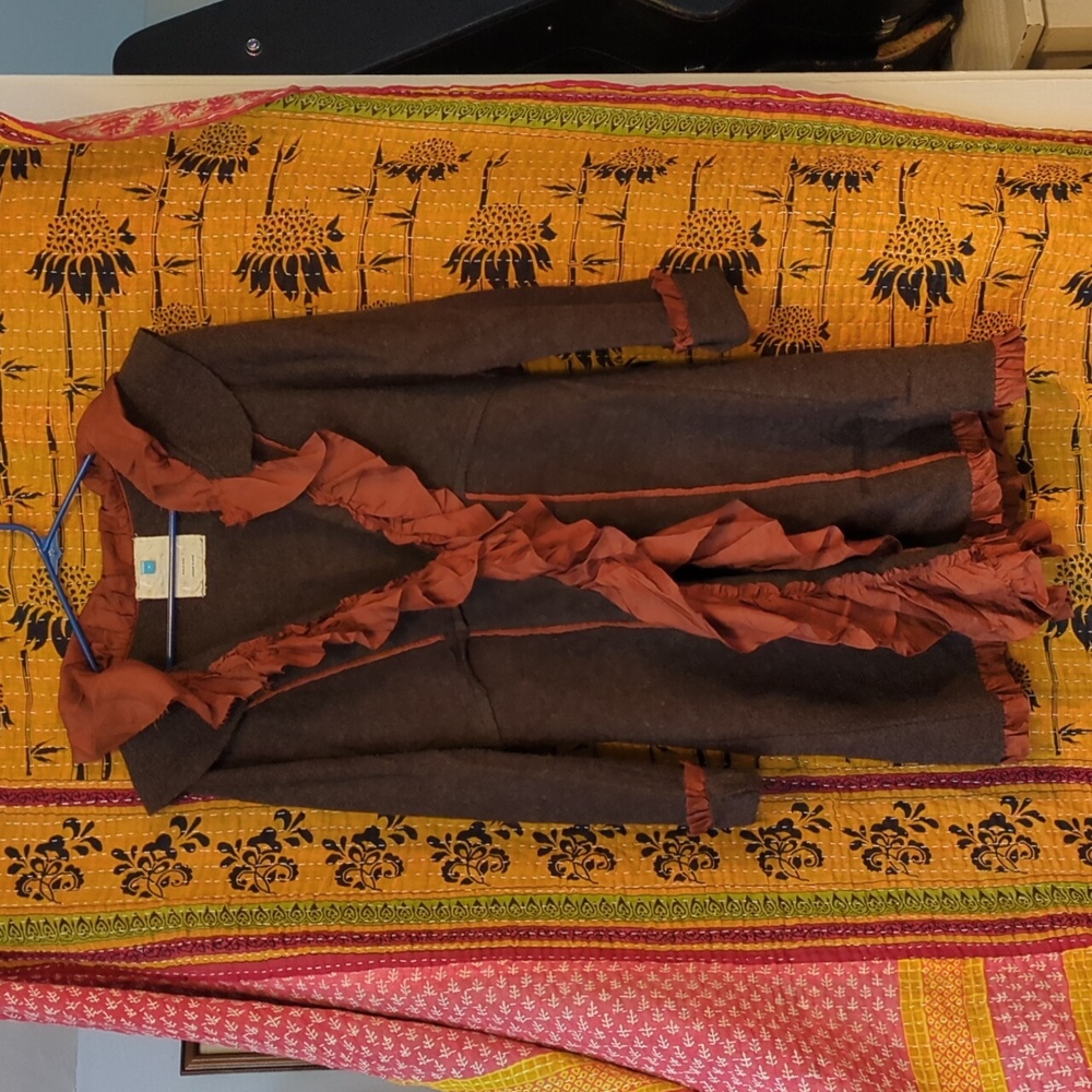 Sparrow Wool Jacket With Rust Fringe - image 1